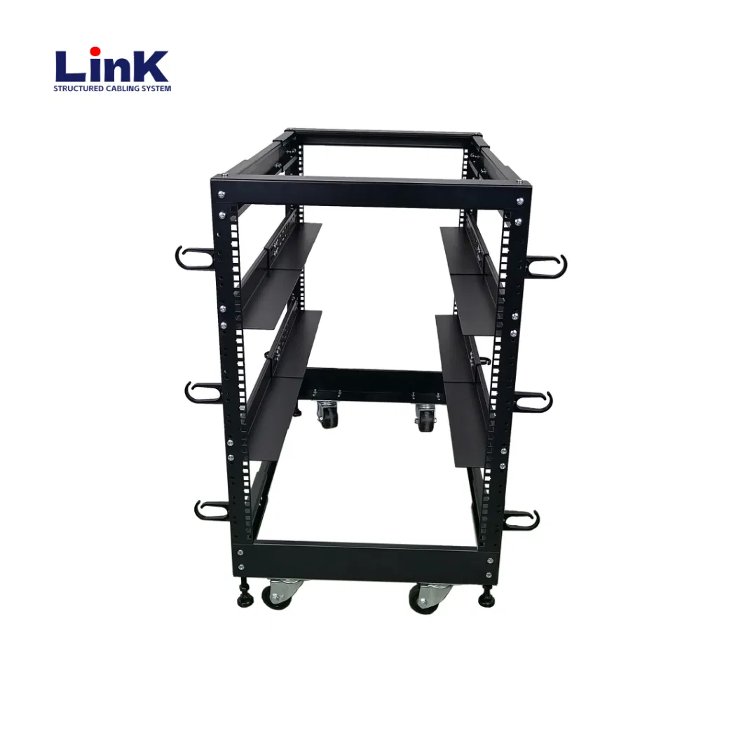 High Quality Data Center Open Frame Rack Server 9u 18u 22u Network Rack with Wheels